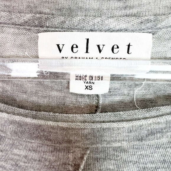 VELVET BY GRAHAM & SPENCER GRAY SEAM FRONT LONG SLEEVE SHIRT WOMENS SZ XS - Picture 6 of 8